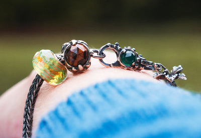 Trollbeads Fuchsschwanz-Armband mit einem Verschluss und 2 Beads