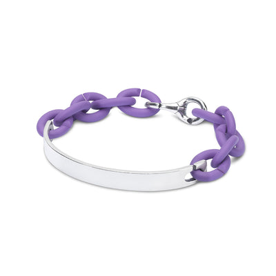 Velvet Lilac Silver Bangle Bracelet