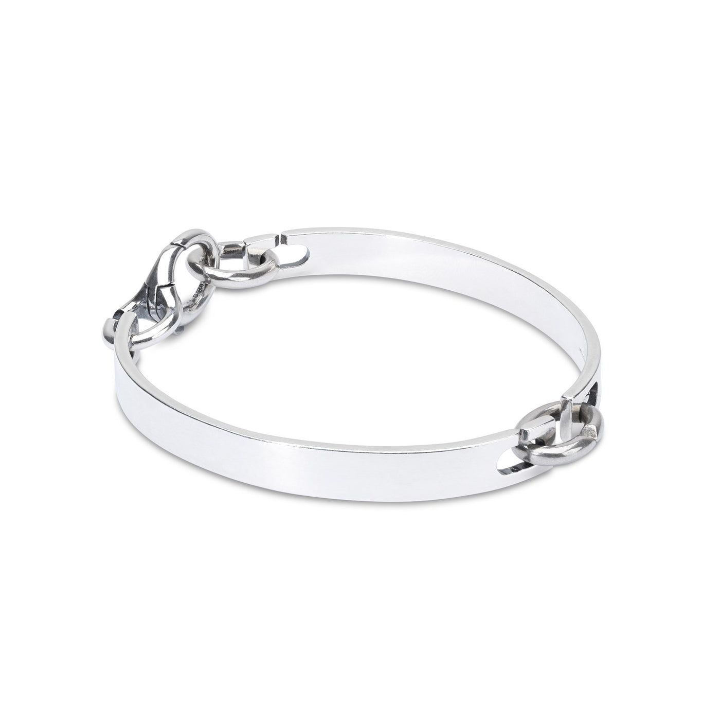 Twice as Nice Silver Bangle Bracelet