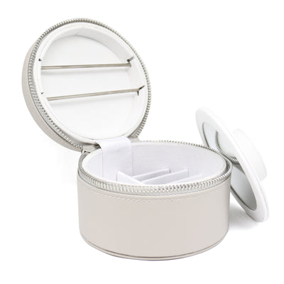 Schmuckbox rund, Creme